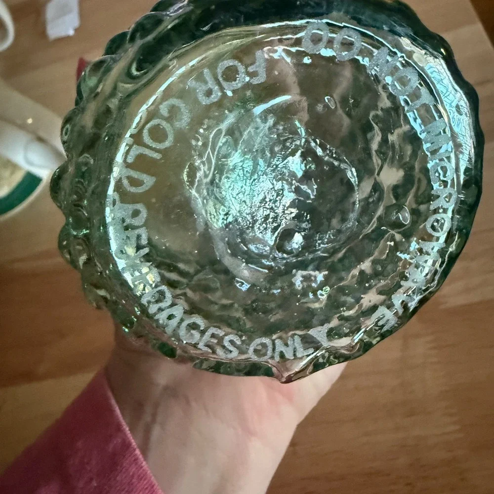 Starbucks Green Textured Glass Bottle | Reusable Vase or Tumbler
